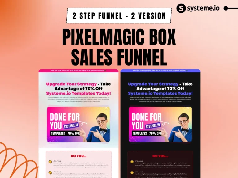 PixelMagic Box 1.0 High-Converting Systeme.io Low Ticket Funnel Mockup (1)