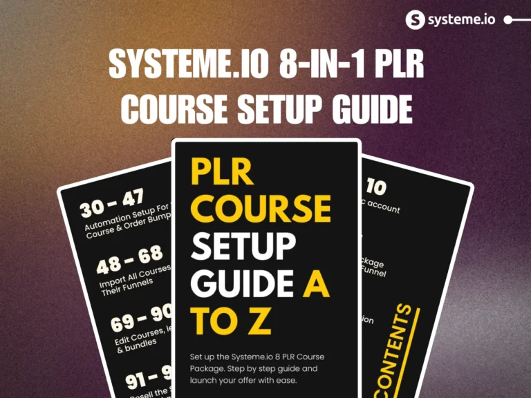 Systeme.Io 8-in-1 PLR Course Package Setup Guide Mockup (1)