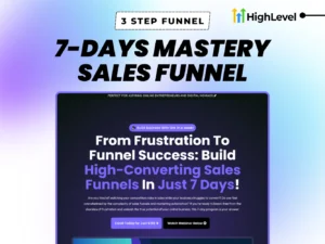 GoHighLevel Sales Funnel Template 7-Day Mastery System Mockup (1)