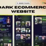 Dark-themed ecommerce website template for GoHighLevel – 11 inner pages to sell digital products and services with high conversion