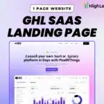 GHL SaaS Landing Page Template Preview – 1 Page Website for GoHighLevel SaaS Mode