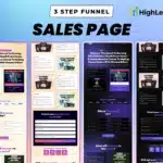 GoHighLevel Course Sales Page Template Dark and Light Versions