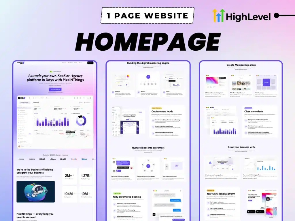 GoHighLevel White-Label Website Homepage