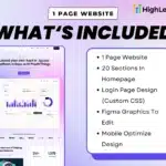 What’s Included in This GoHighLevel SaaS Website Template – 21 Sections + Mobile Design