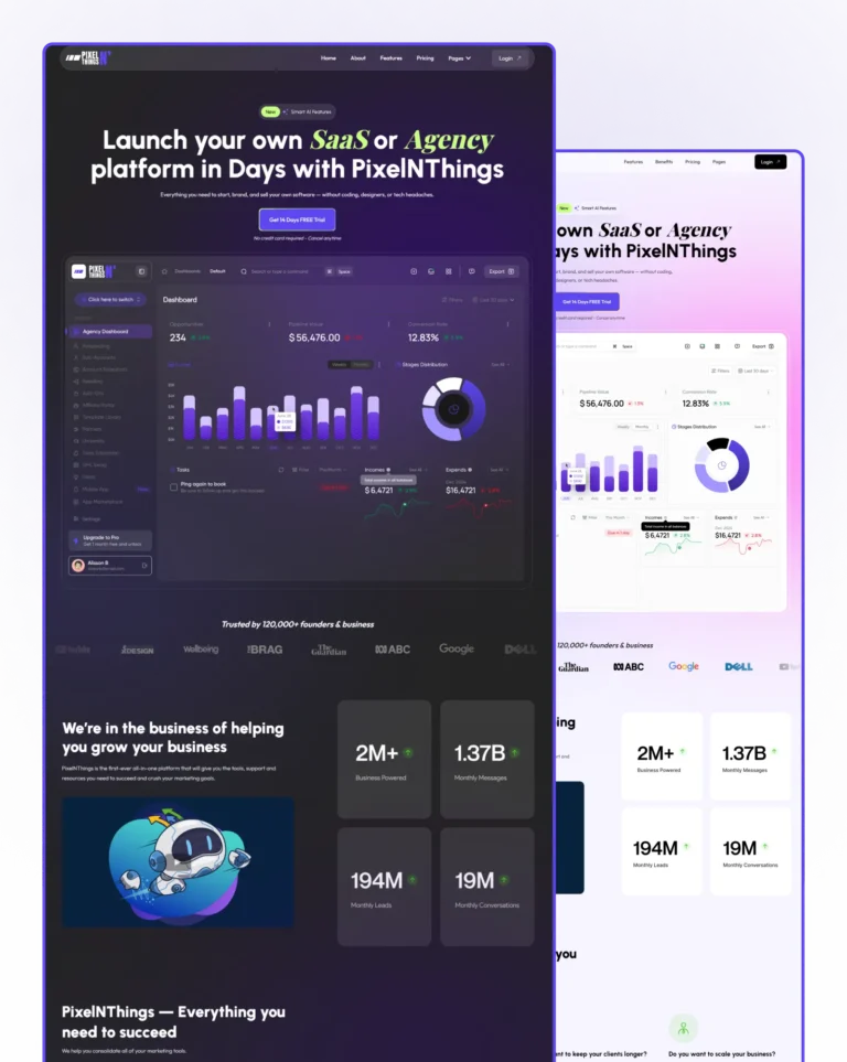 ghl saas launchpad website mockup