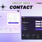 gohighlevel contact page template – dark and light designs for saas agencies