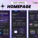 gohighlevel saas homepage dark version – conversion focused ghl template for agencies