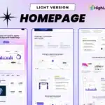 gohighlevel saas homepage light version – clean and modern dfy website template