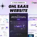 gohighlevel saas website template preview – 3 page dfy ghl design with dark and light mode
