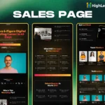 sales page template for digital courses and coaching gohighlevel dfy funnel for 6 figure