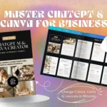 chatgpt ai and canva creator guide showing how to design and launch digital products with ai tools