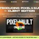 pixelvault client edition introduction systeme.io and gohighlevel funnel vault with lifetime access and 15% affiliate commission