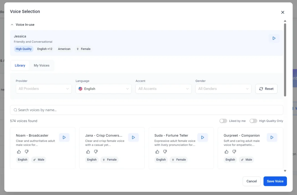ghl ai agent voice interface