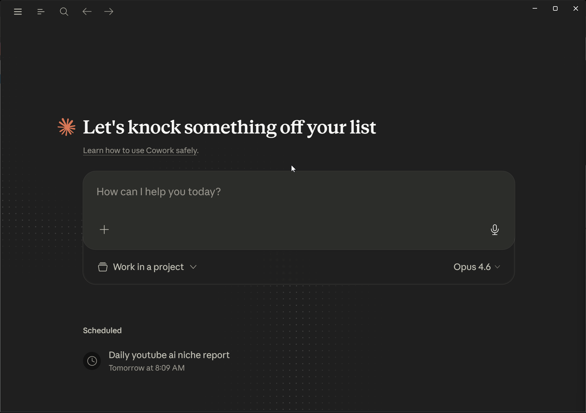 create a new project dialog showing start from scratch, import a project, and use an existing folder options