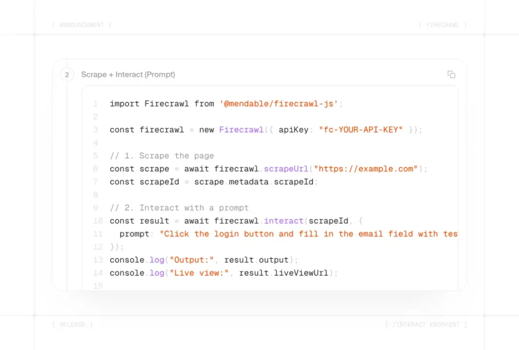 firecrawler interact endpoint