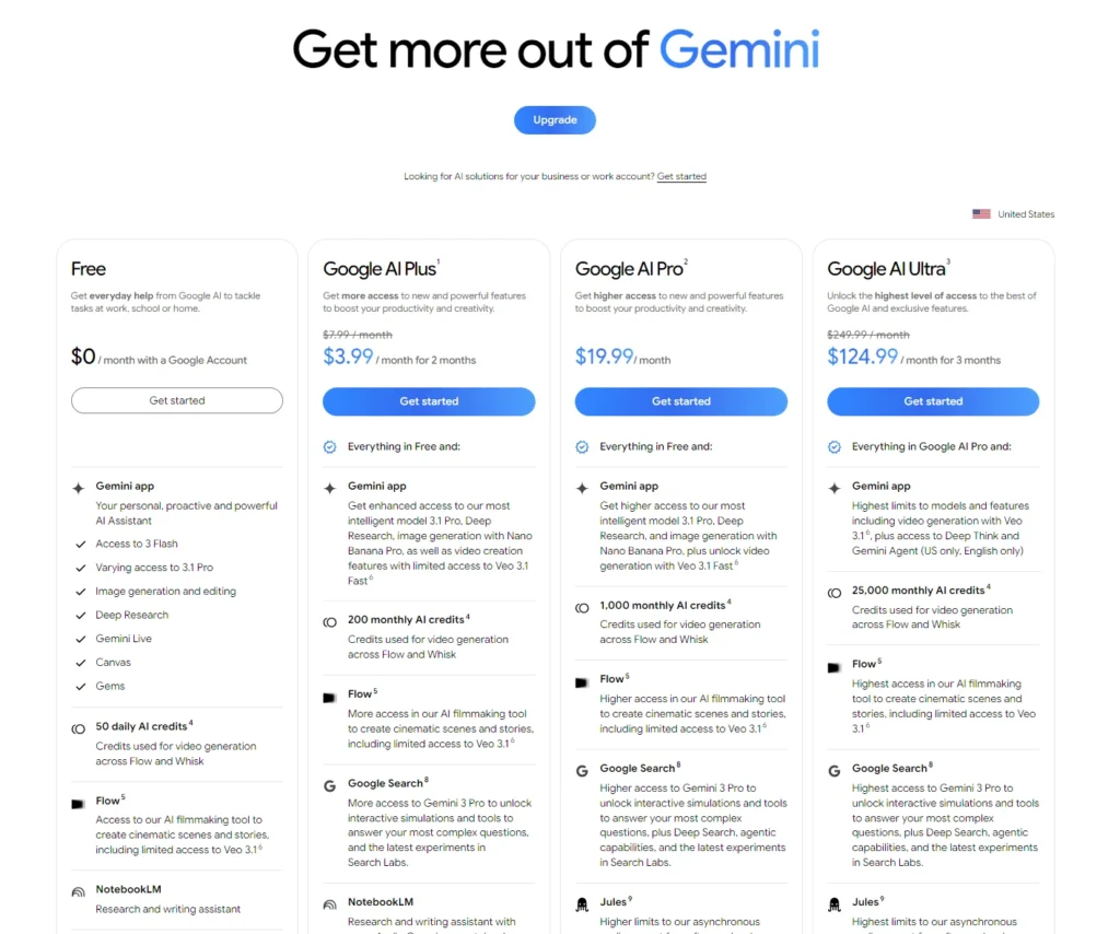 google gemini subscription