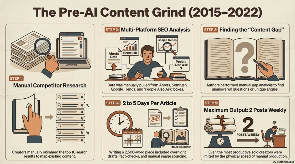 the pre ai content grind